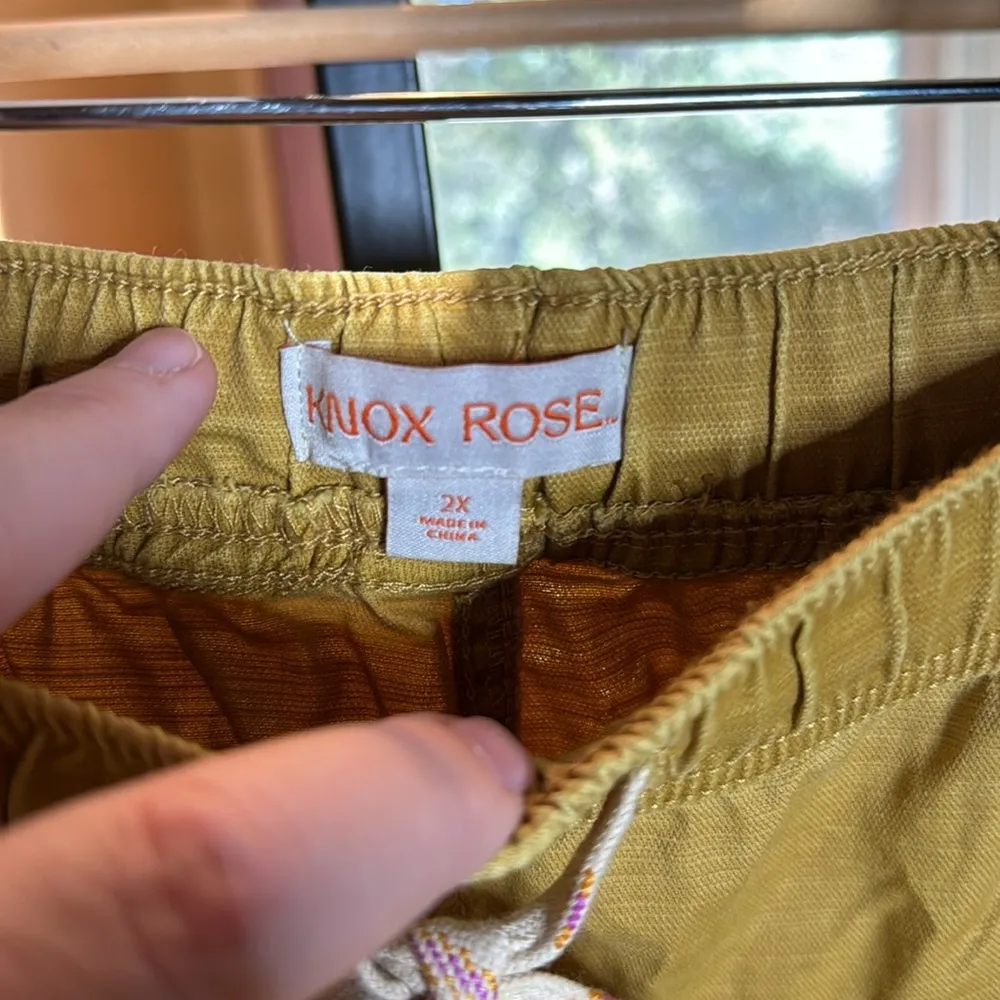 Knox Rose Women's Relaxed Fit Tapered Jogger Pants Topaz Amber Size 2X - Image 9