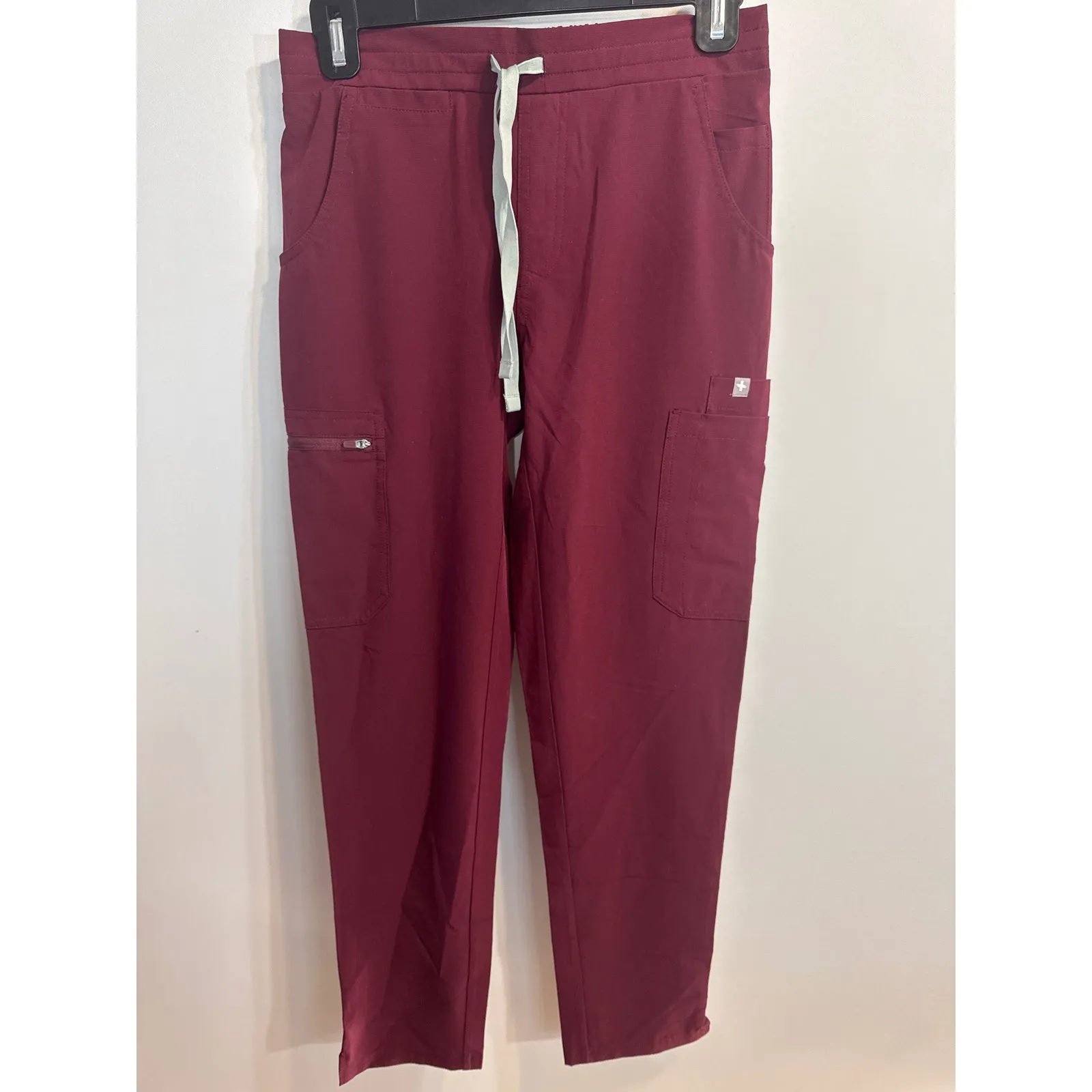 FIGS Womens Eco Yola Skinny Pants Regular XXS Burgundy Scrub Fitness NWT - Image 2