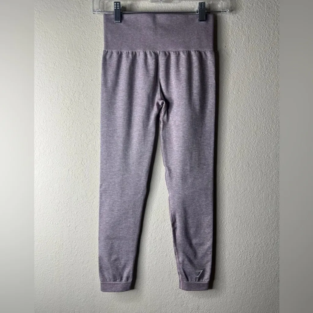 Gymshark Adapt Marl Seamless Leggings lavender Heather size small - Image 2