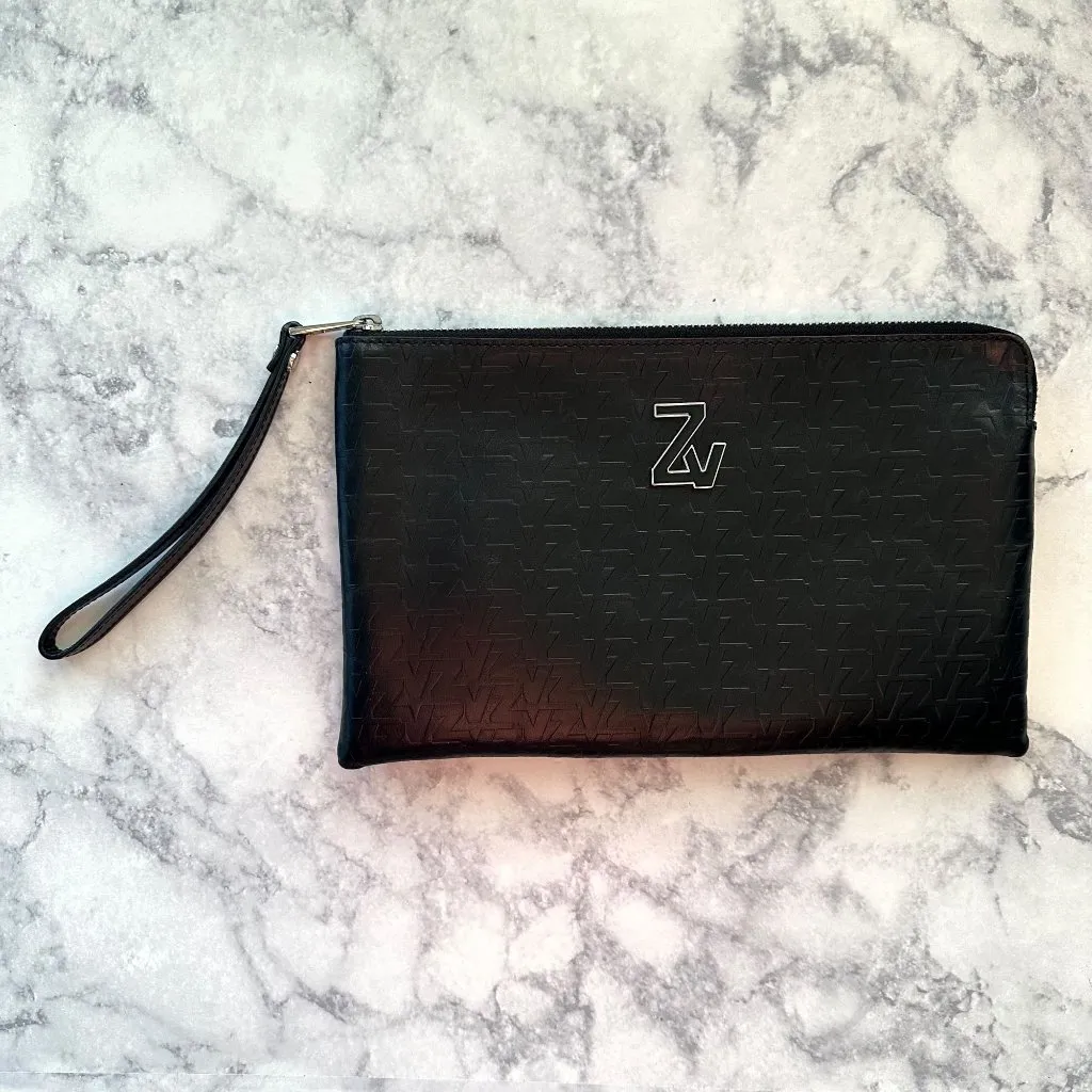 Zadig & Voltaire Initale La Pouch Clutch in Black - Image 3