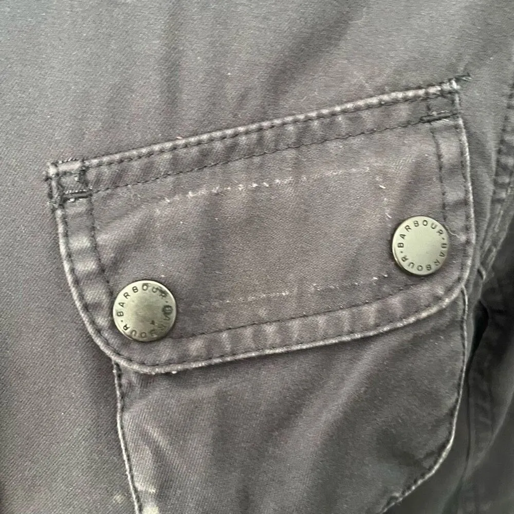 Barbour Utility Jacket Belted Gray Navy L2051 US4 - Image 10