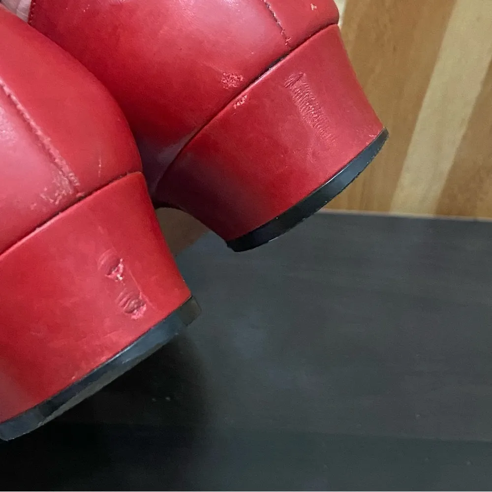 Vintage SALVATORE FERRAGAMO 08100 Red Vara Bow Low Heel Leather Pumps Size 8 A2 - Image 15