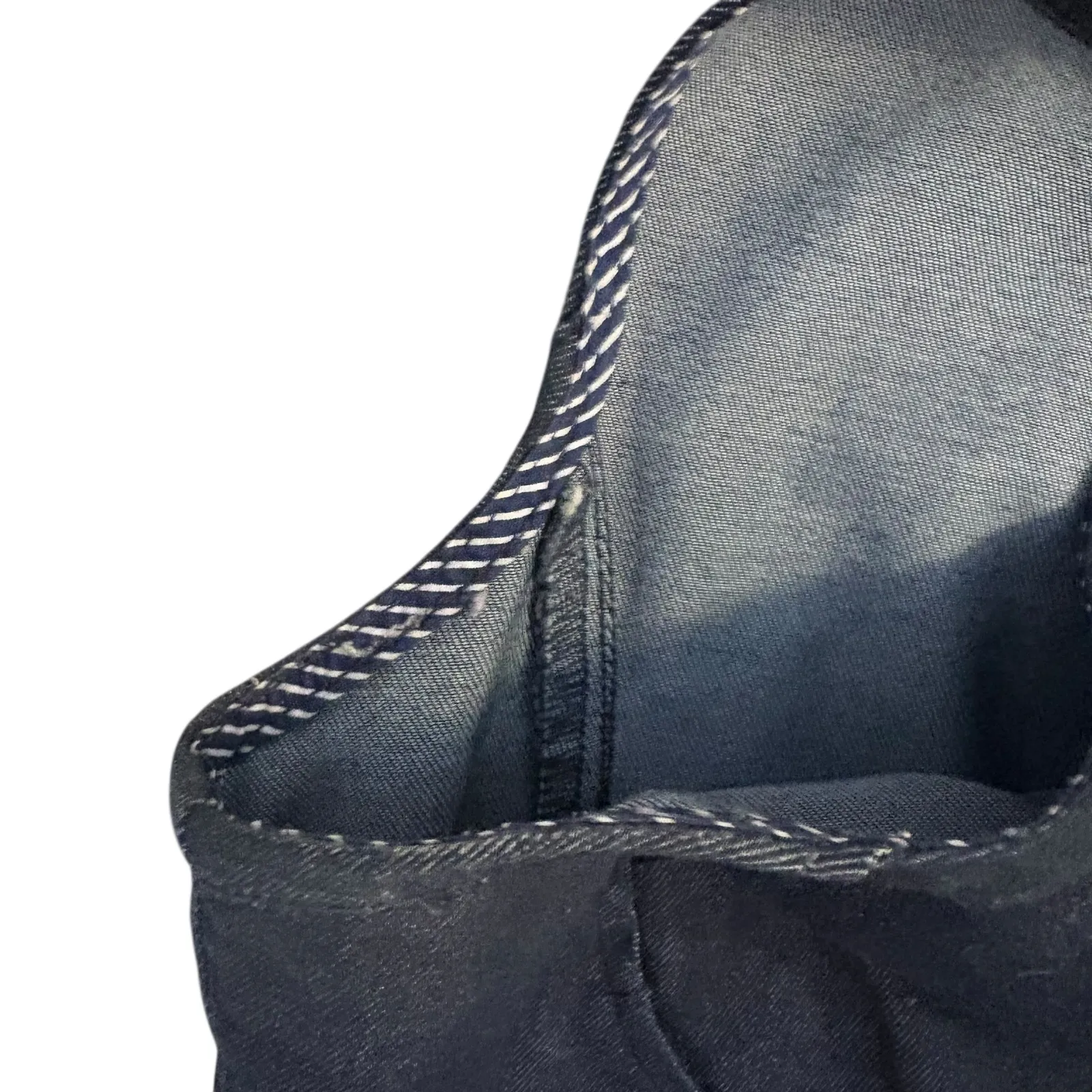 Anthropology Holding Horses Denim Dress Sleeveless‎ Tie Waist Dark Wash Size 10 - Image 8