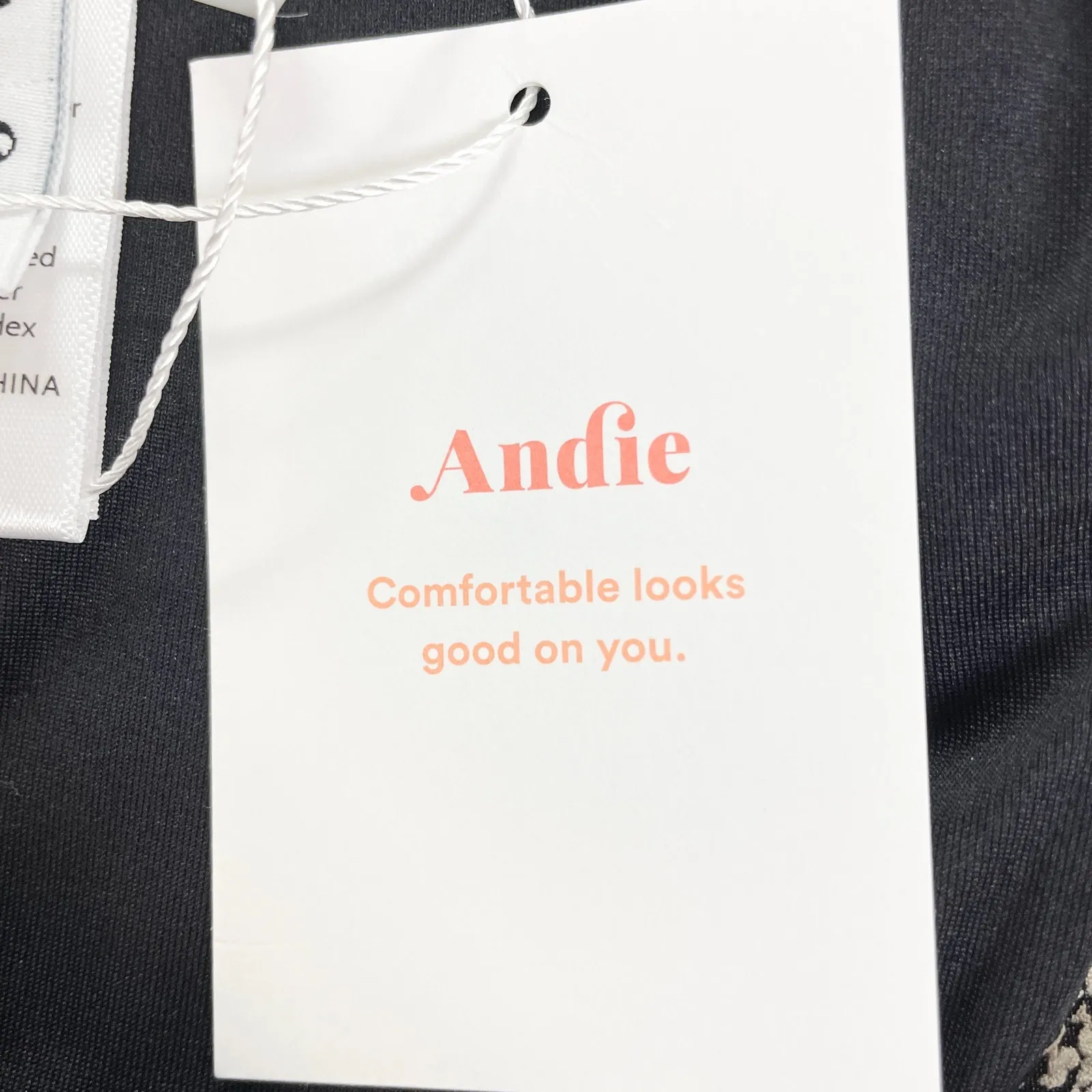 Andie‎ String Bikini Bottom Womens Medium Snakeskin Animal Print Black Tan Sexy - Image 5