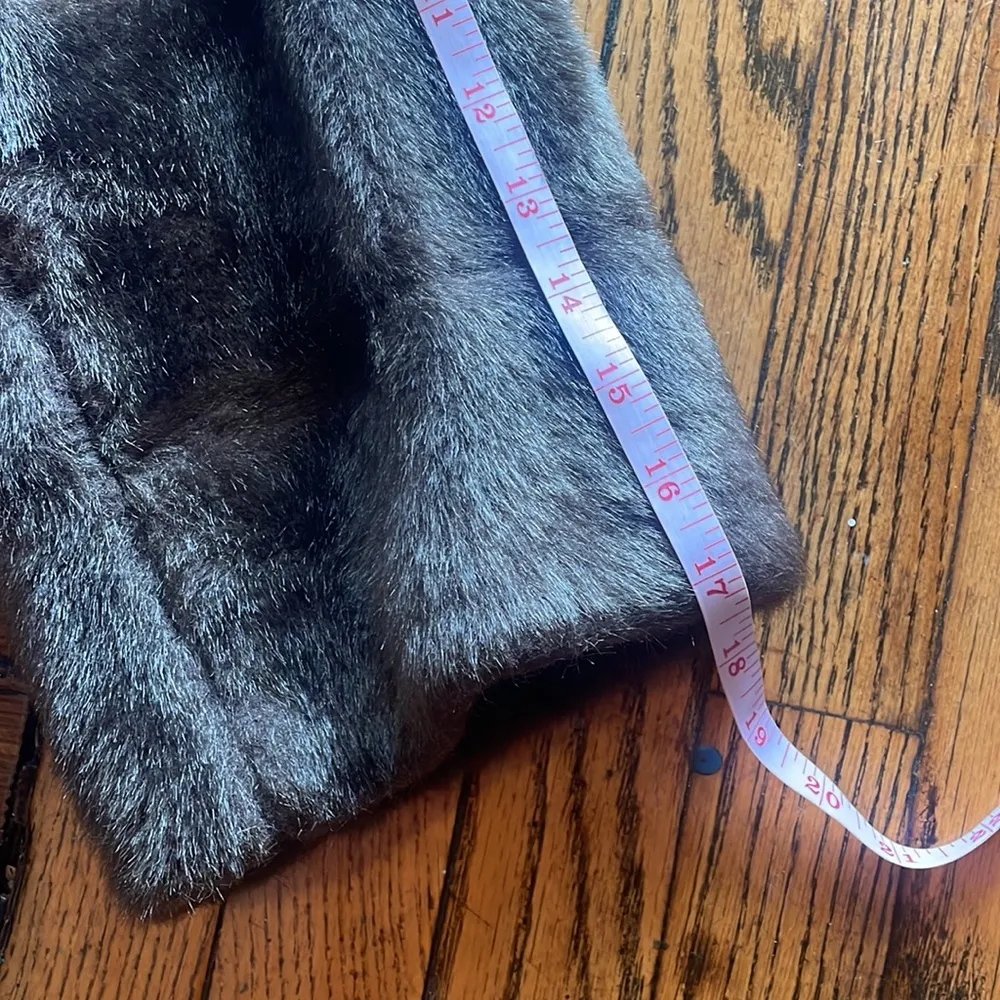 Vintage Faux Fur Mid Length Coat Brown Size undefined - Image 7