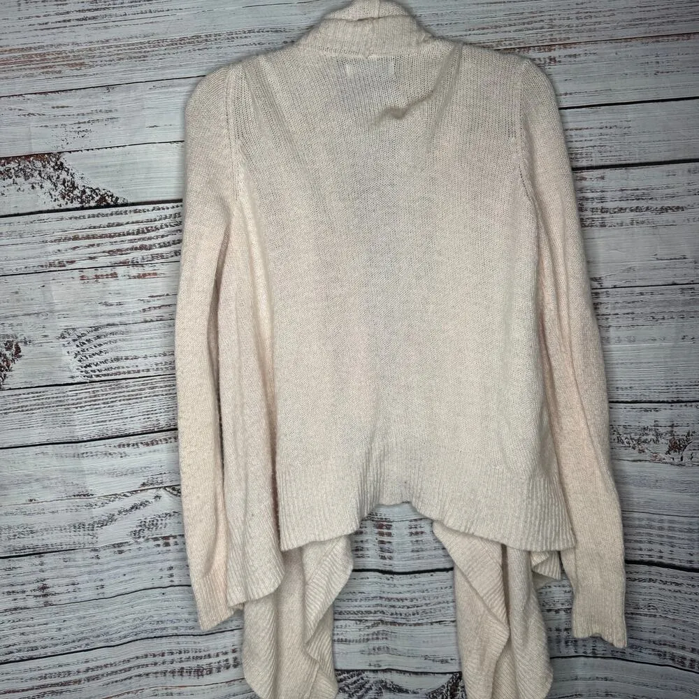 Abercrombie & Fitch Cream Open Front Knit Wool Blend Cardigan Sweater M/L - Image 2