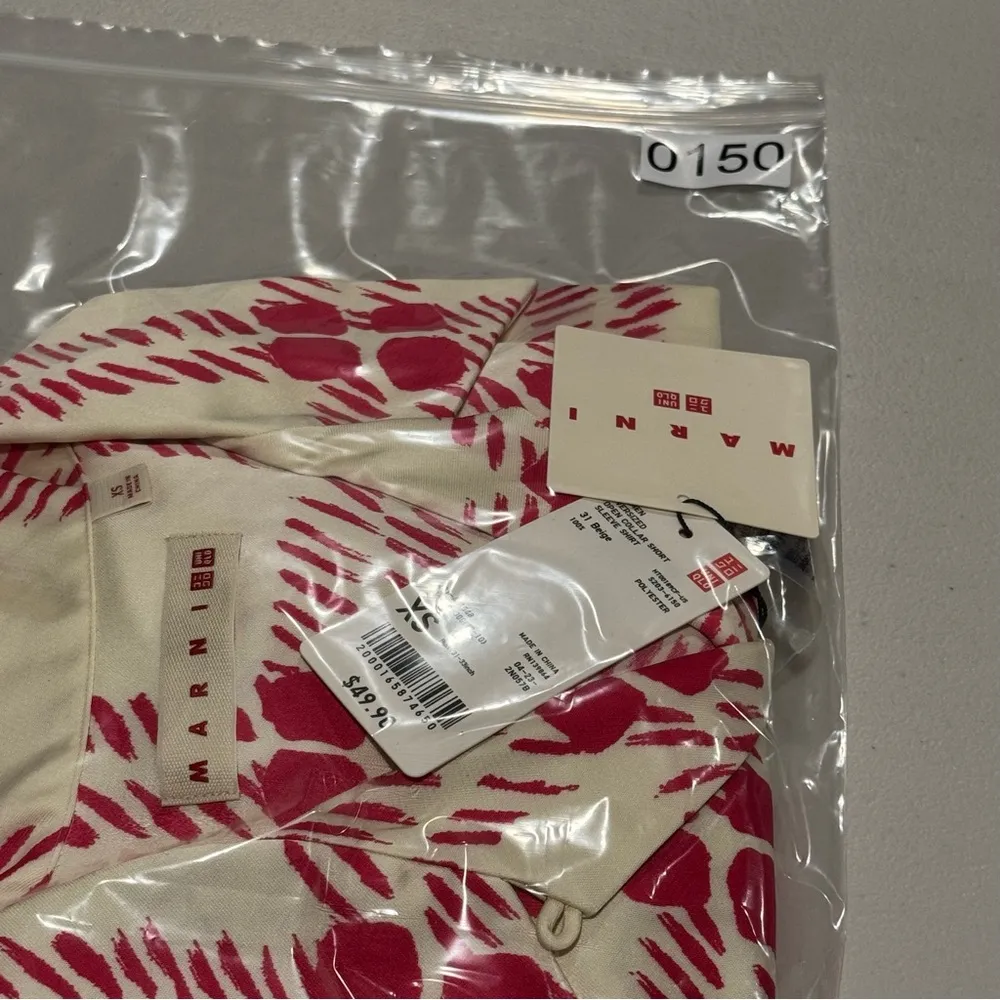 MARNI Uniqlo Women’s XS Beige Oversized Open Collar Short - Image 7