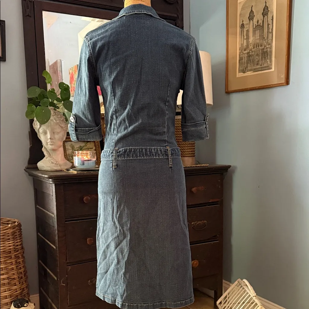 Hot Kiss Y2K Vintage Denim Button-Up Belted Dress - Image 9