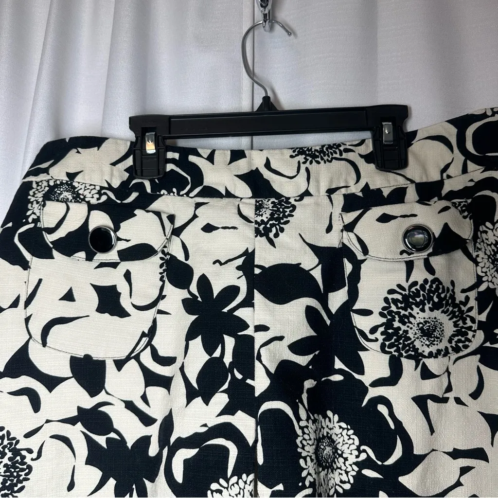 Vintage Y2K NWOT 12 Aline Front Pleat Skirt Coquette Preppy Woven Cotton  Lined - Image 3