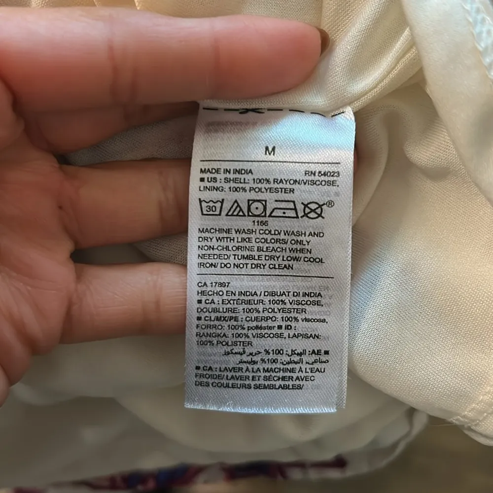 Old Navy Ivory Flower Print Off Shoulder Midi Dress size M - Image 6