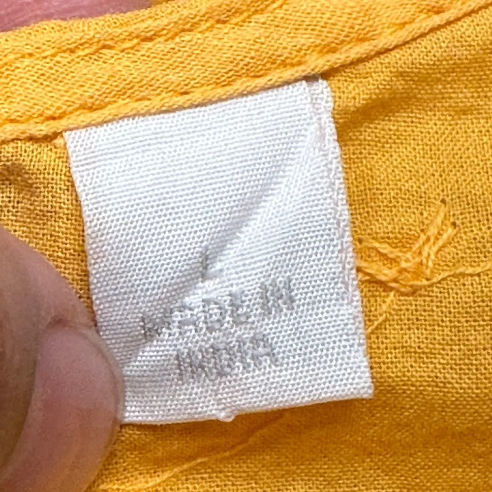 New York & Company NY&CO Orange Ruffled Eyelet Buttoned Blouse Large EUC #CA2417 - Image 8