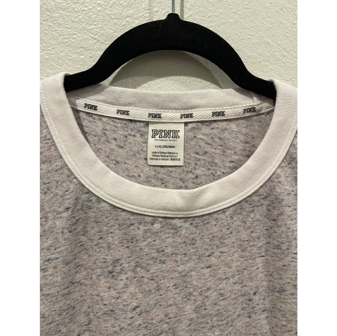 PINK Heather Piping Crew Neck TShirt - Image 4