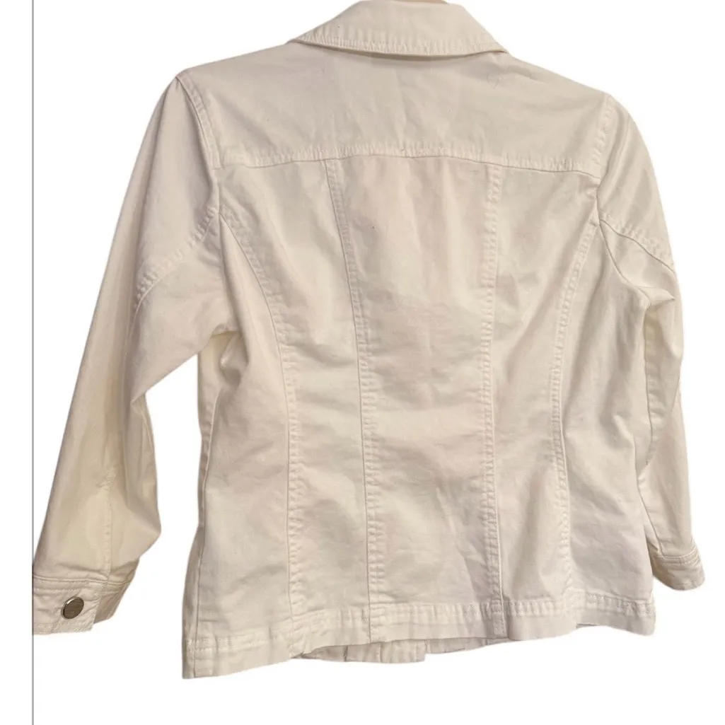 Dress barn White Cotton Jacket - Image 2
