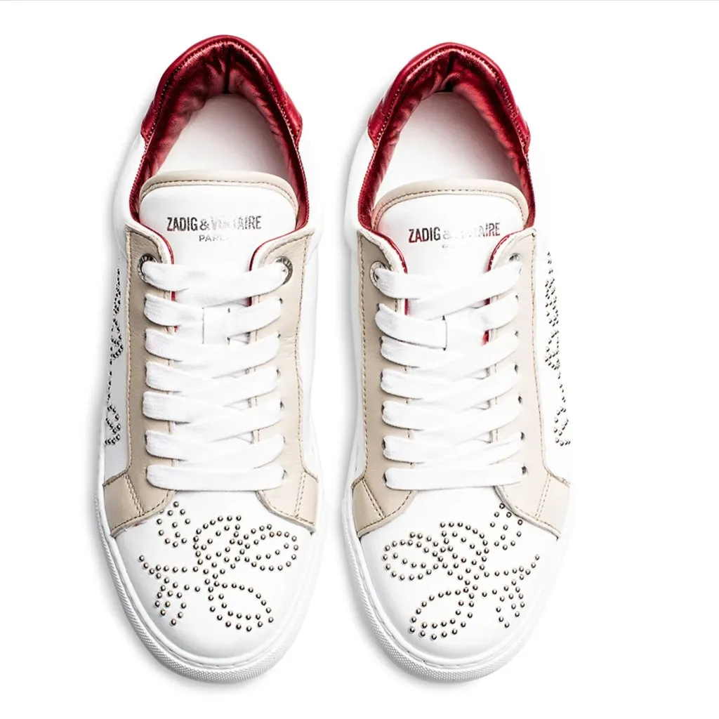 Zadig & Voltaire Zv1747 Studded Leather Sneakers - Image 2