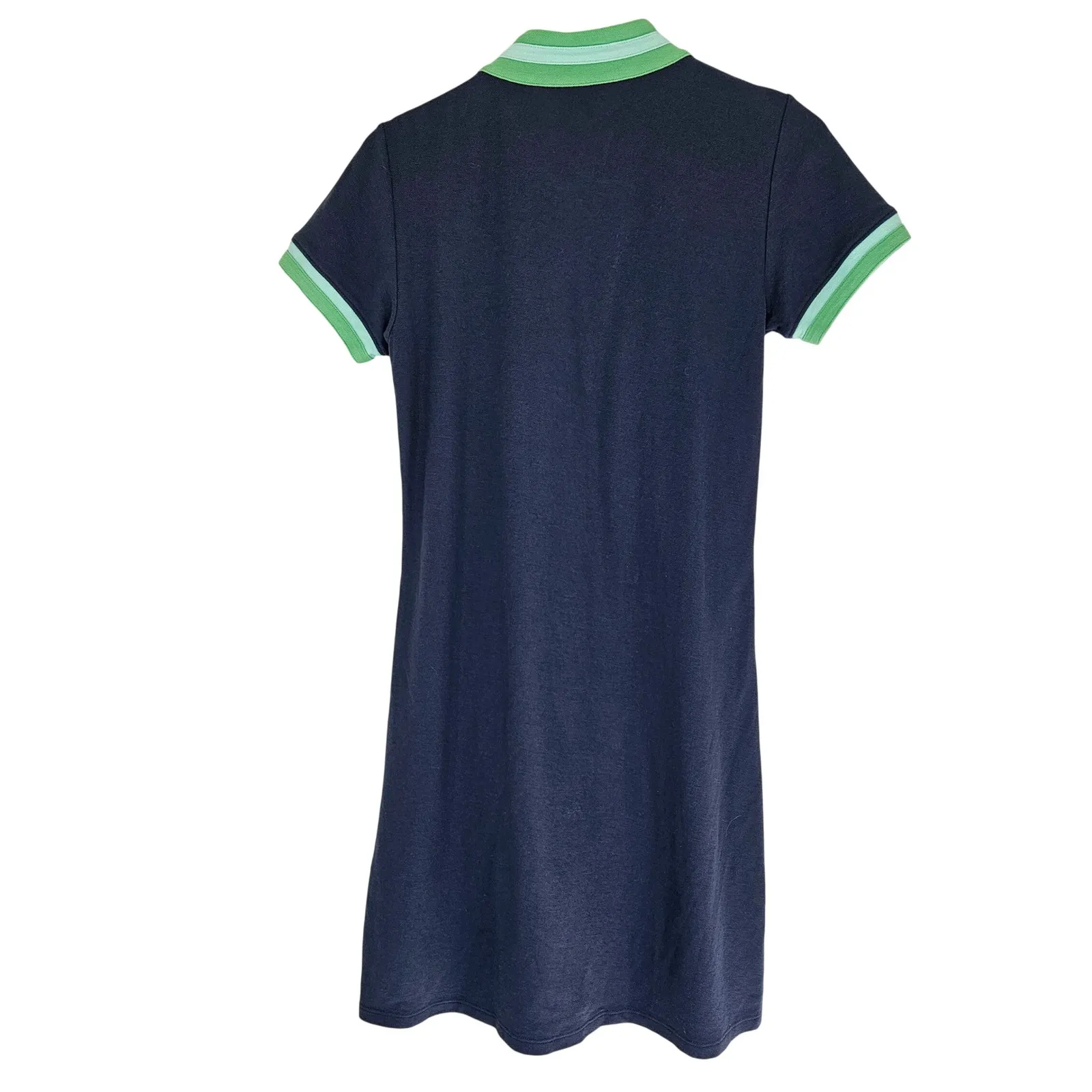 Spartina 449 Serena Short Sleeve Half-Zip Pique Dress Midnight Blue Small - Image 11