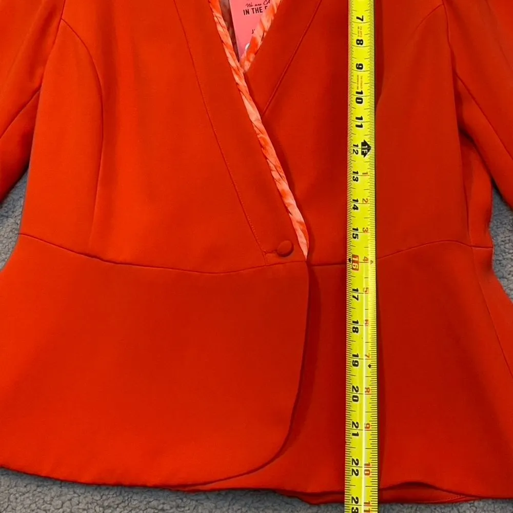 CAbi Jane Jacket Wrap Blazer Grenadine Chiffon Crossover Coat - Size 4 NEW - Image 8
