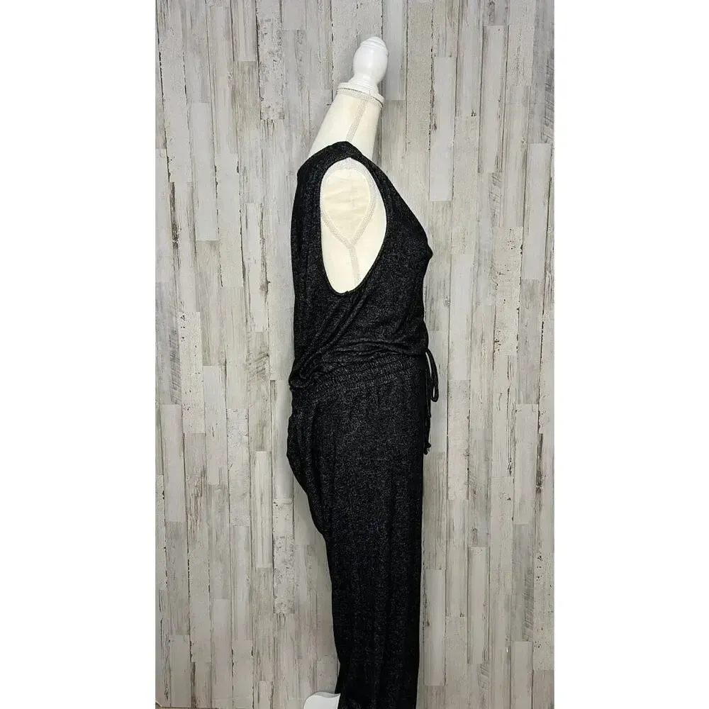 Soft Surroundings Women's‎ Large Gray Sleeveless Drawstring Jumpsuit - Image 4