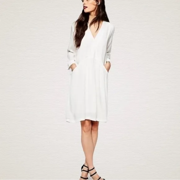 Just Female | Lola Drop Waist Mini Dress White XS - Image 5