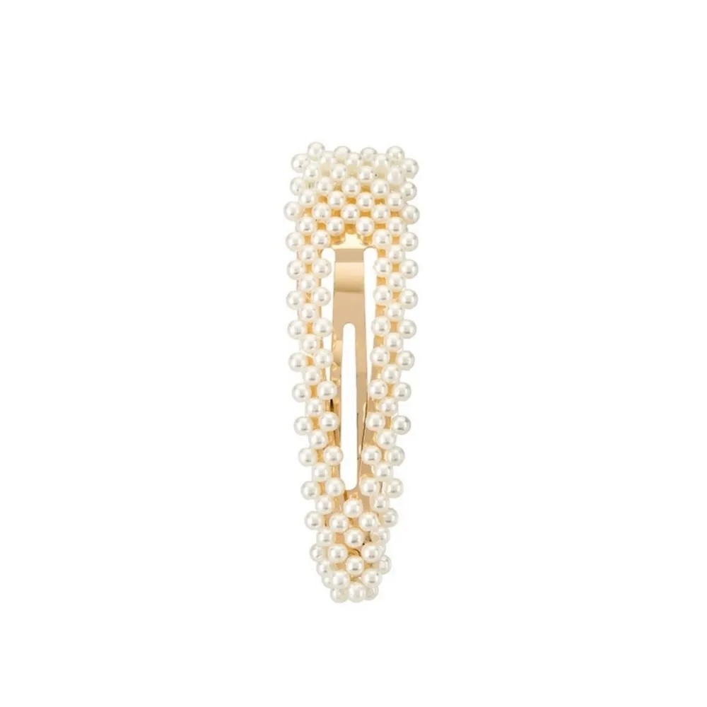 Womens Pearl Barettes Hair Clip Hair Gold Pin - Image 5