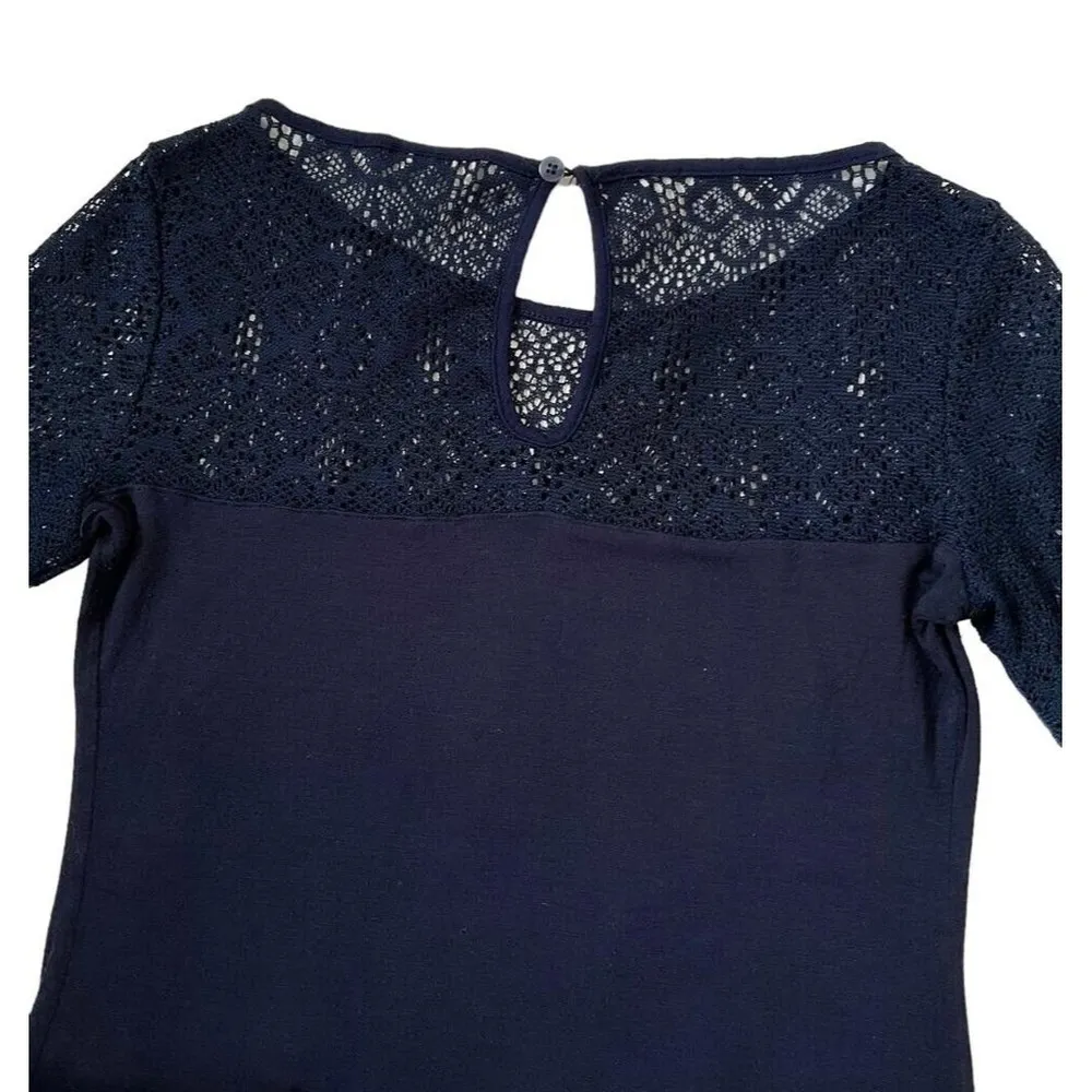 A Pea In A Pod Women Size Small Blue Shirt Top Short Sleeve 20-952 - Image 2