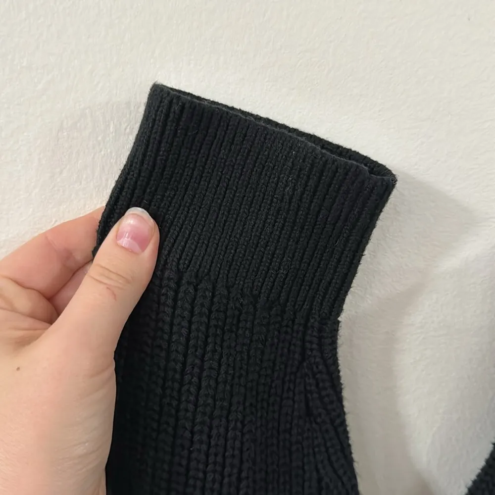 Banana Republic Factory black chunky waffle knit longline cardigan jacket size L Size L - Image 8