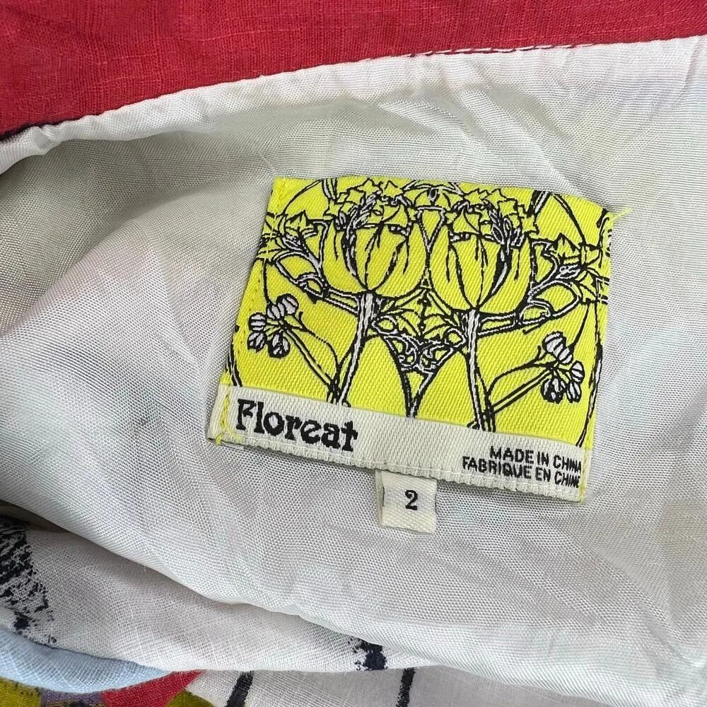 Floreat Anthropologie Women’s Striped Fit and Flare Dress Size 2 - Image 7