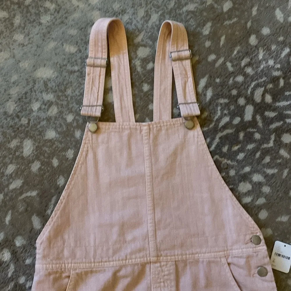 Torn Up Jumper Frayed Hem Overalls Mini Dress Size 6. Pink D… - Image 6