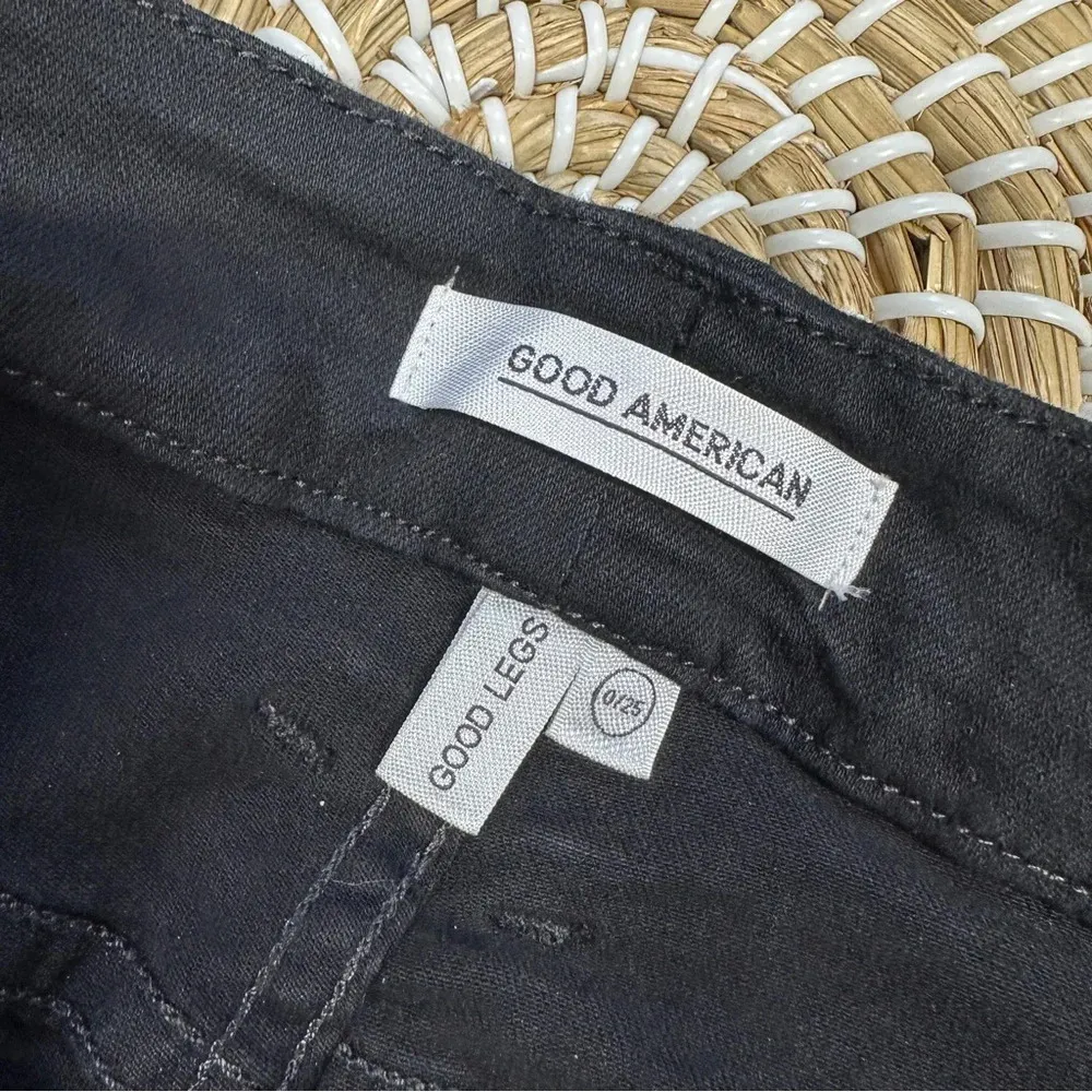 Good American Women’s Good Legs Skinny Fit Jeans Mid Rise in Black Size 25 - Image 10