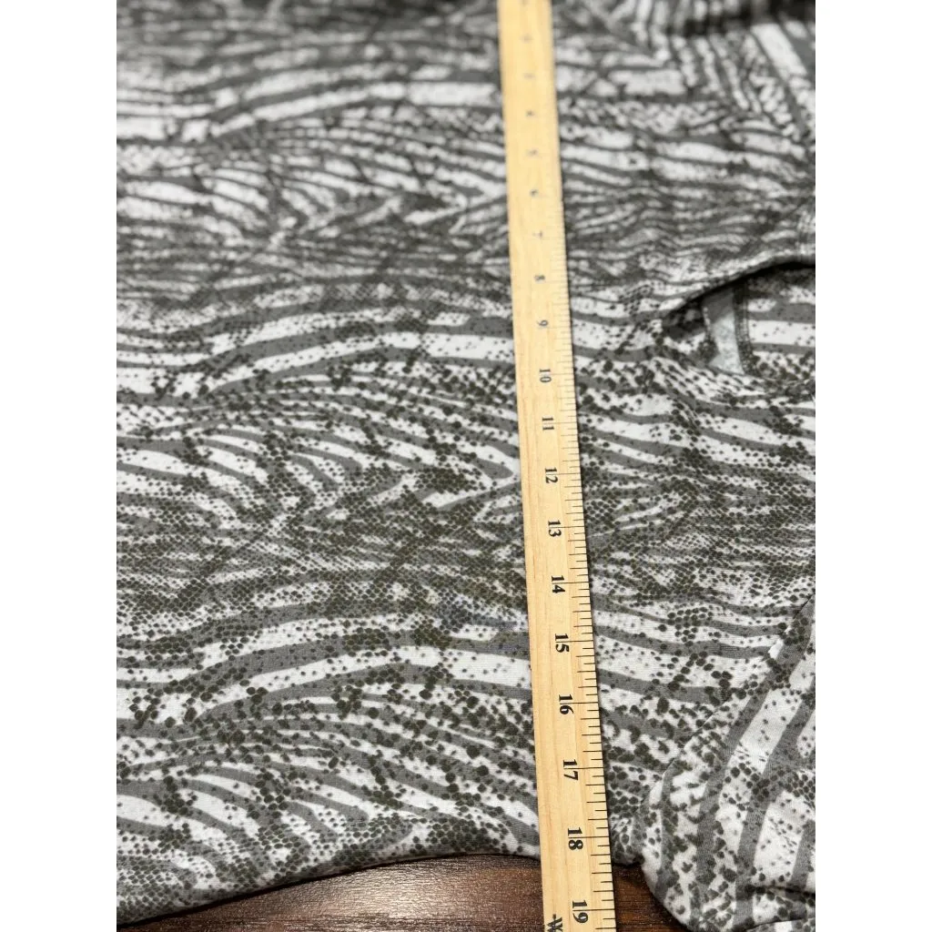 Cable & Gauge Short Sleeve T-shirt Dress Gray White Womens Size M Stretch Comfy - Image 8