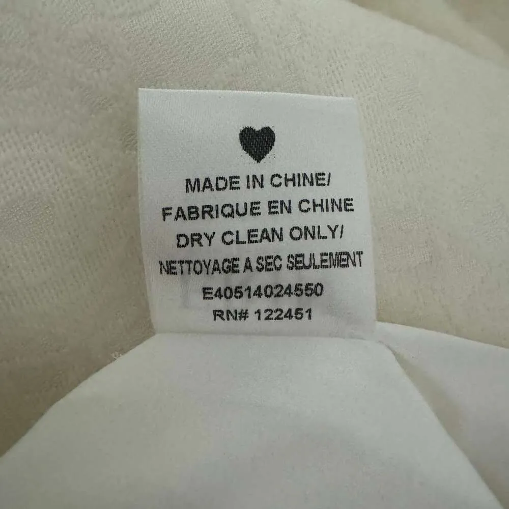 ERIN by Erin Fetherston Winter White Square Neck Floral Penny Brocade Dress 6 - Image 9