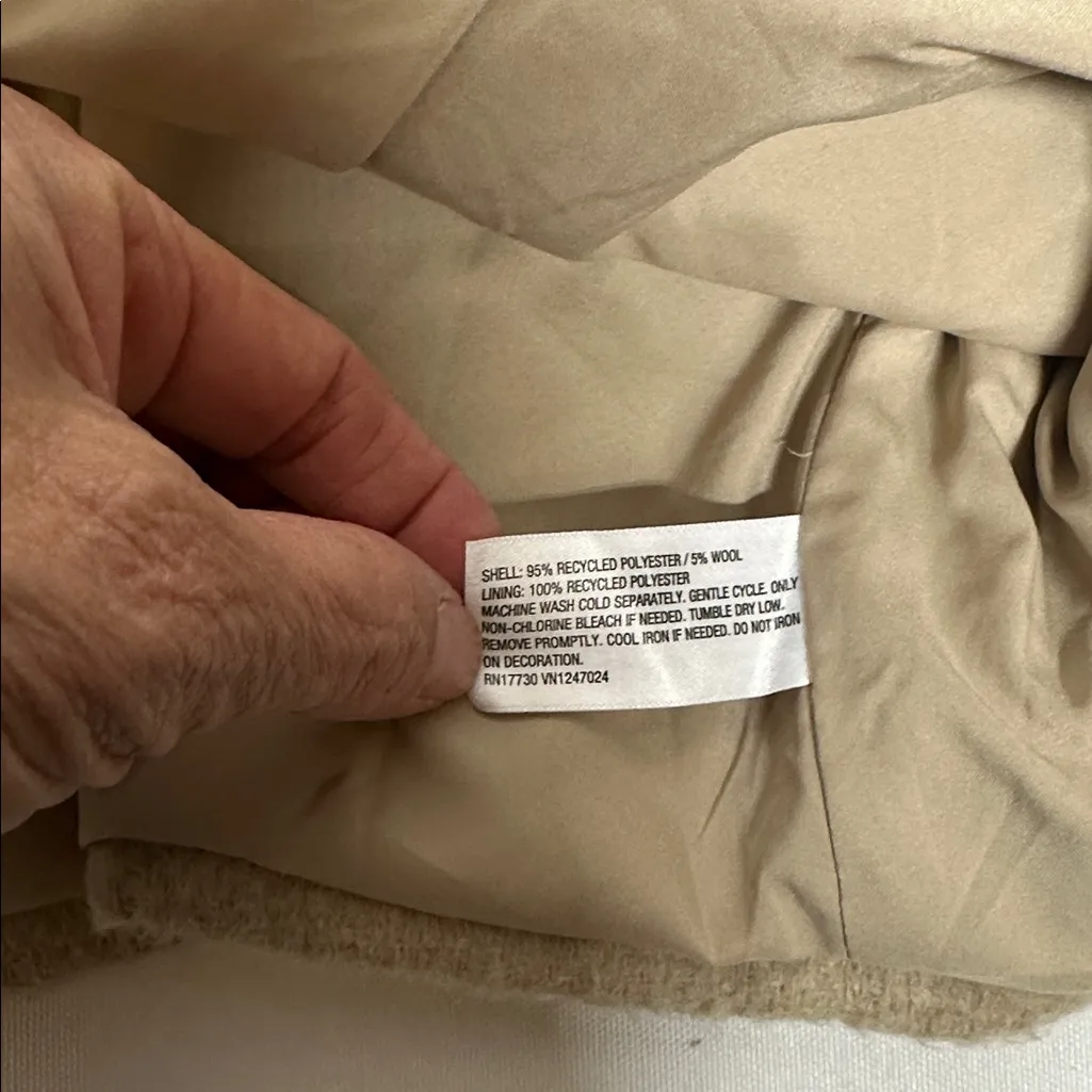 Future Collective Beige Wool Blend coat Tan Size XXL - Image 7