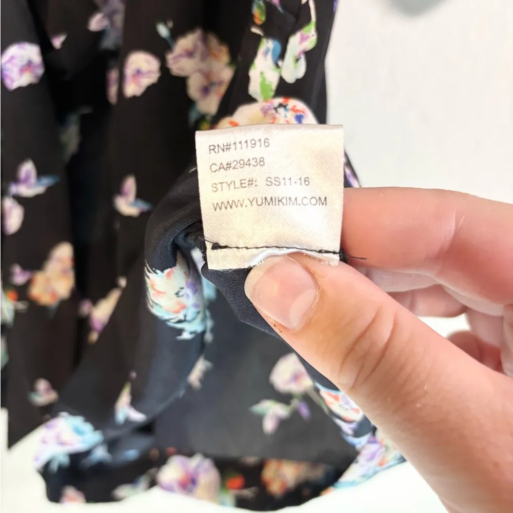 Yumi Kim Silk Floral Print Belted Romper Size M - Image 13