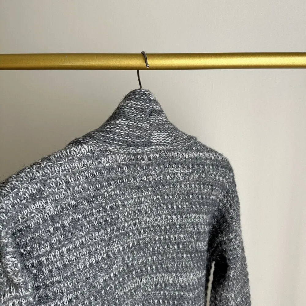 Banana Republic Cardigan Coat Italian Yarn Wool Boho Western Fringe Open Front S - Image 7