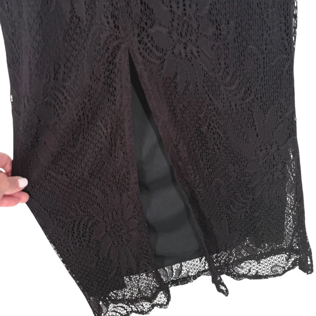 Windsor Black All Over Lace Sleeveless Maxi Dress Size Medium Fairy‎ Whimsigoth - Image 6