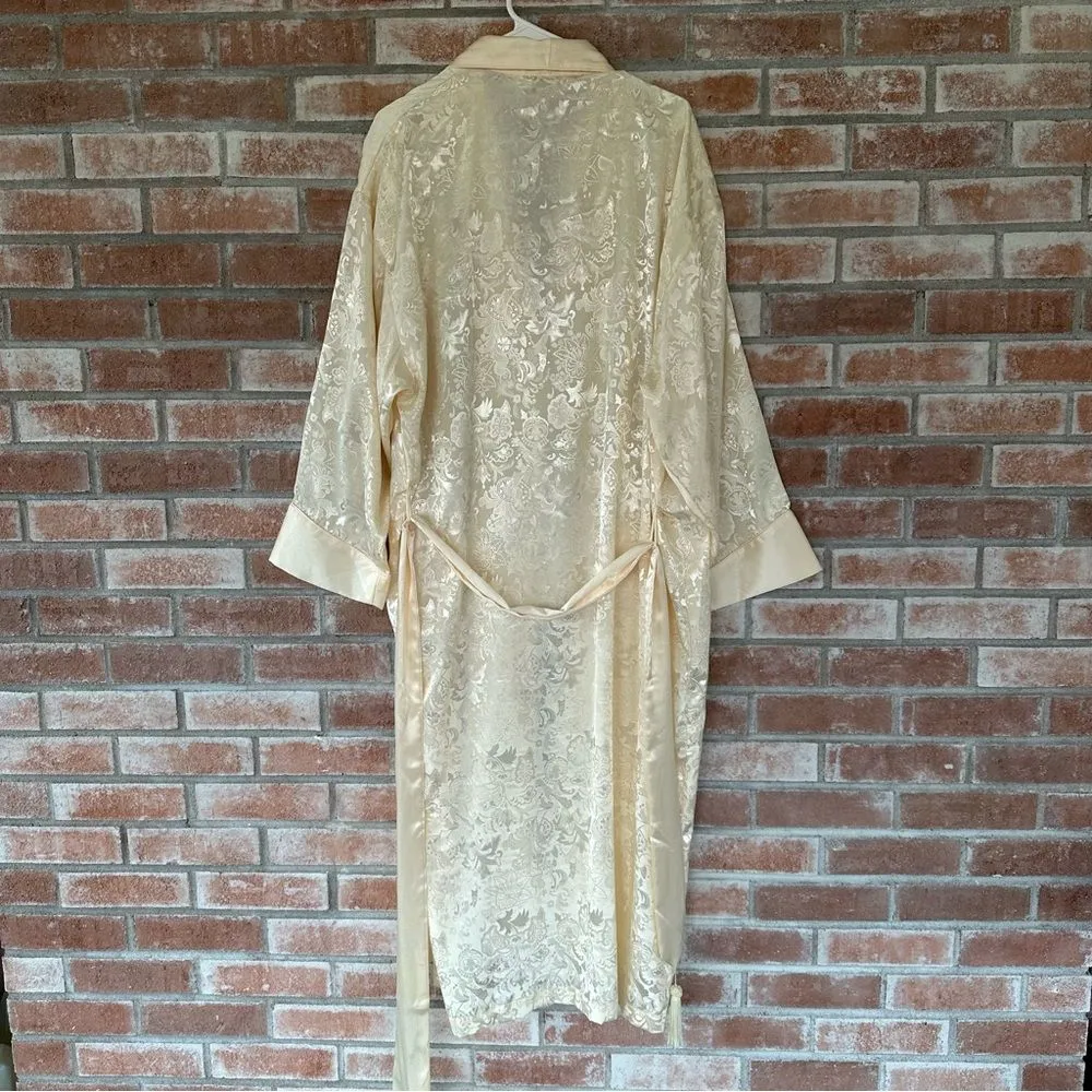 Vintage Victoria’s Secret Gold Label Robe Gown Set Ivory Bridal Women’s Large - Image 10