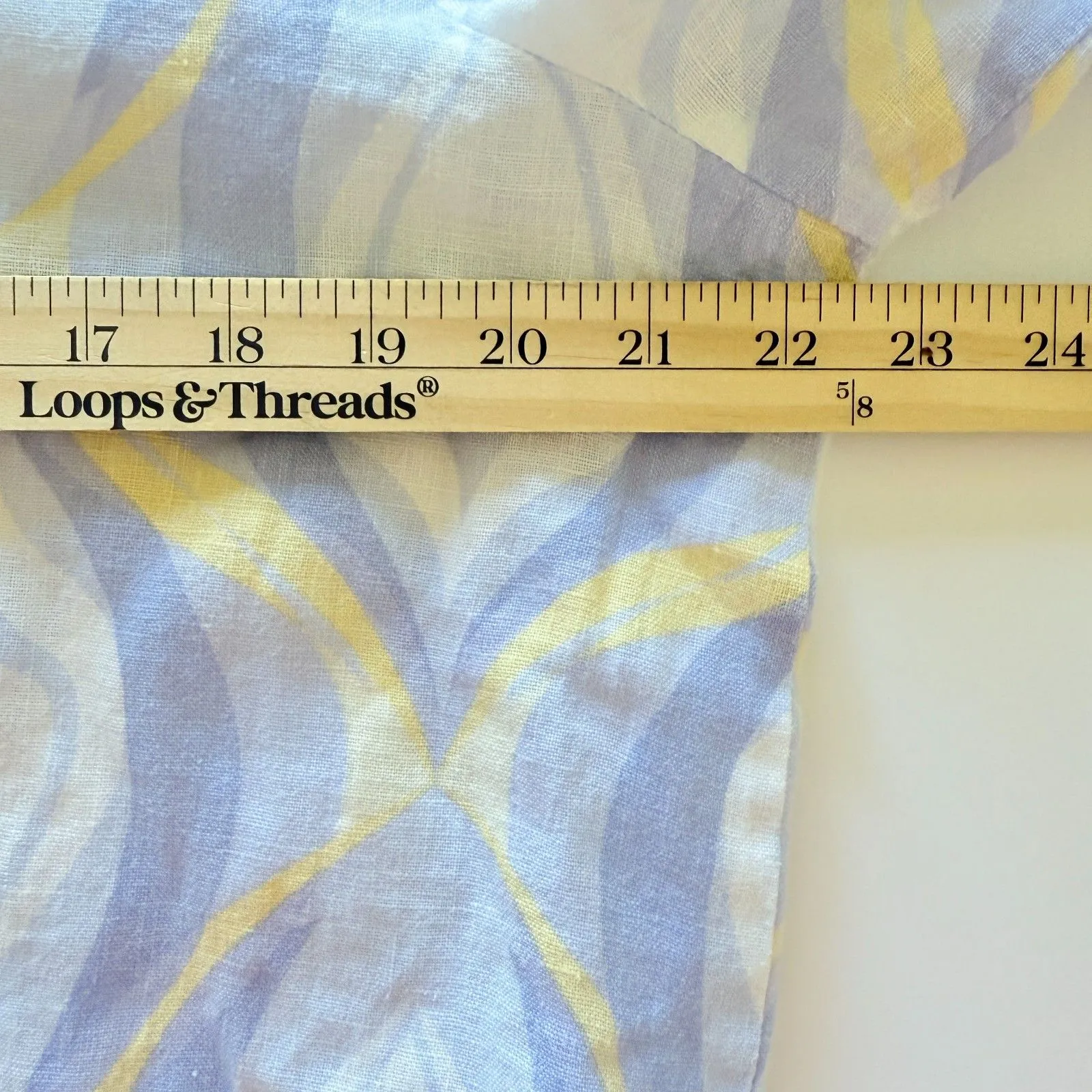 JM Collection Multicolor Linen Button 3/4 Sleeve Summer Comfy Artsy Shirt Top 14 - Image 5