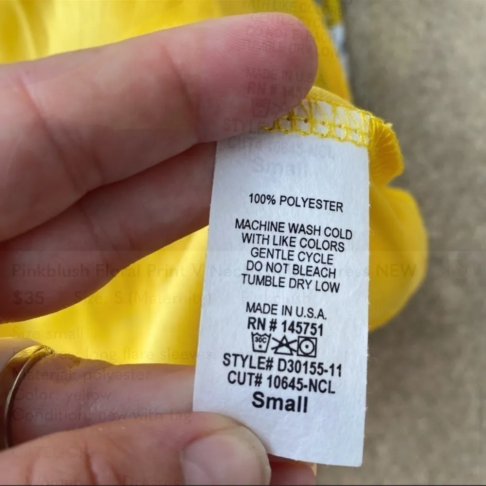 Pinkblush V Neck Chiffon Floral Dress NEW - Image 6