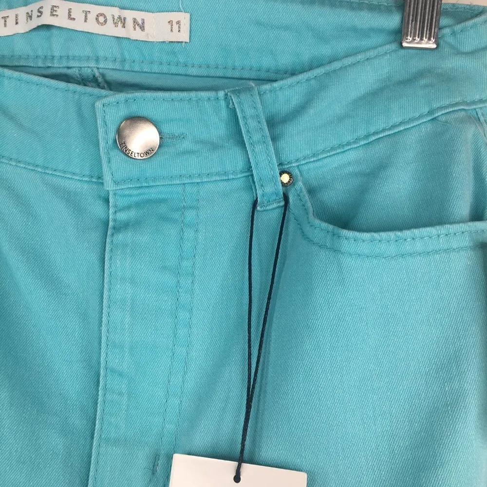 Tinseltown High Rise Skinny Jeans Sea Glass Size 11. NWT - Image 5
