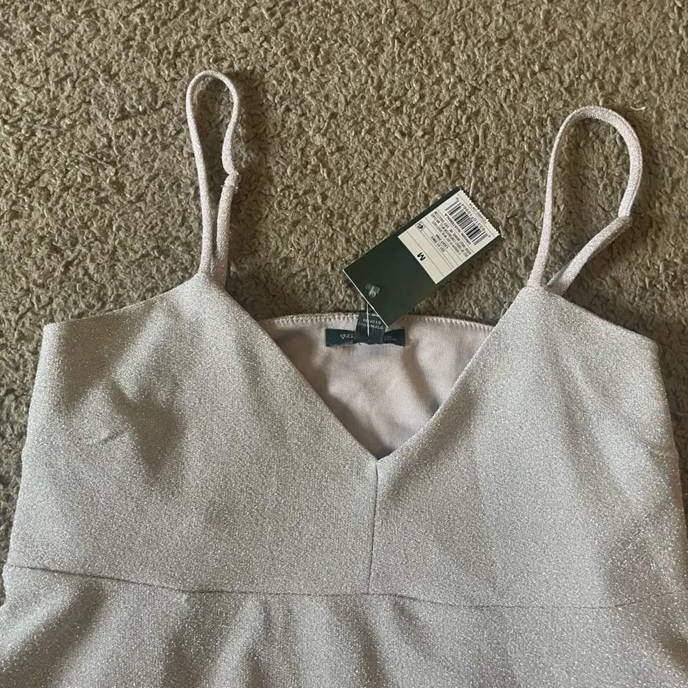 NWT Wild Fable Glitter Spaghetti Strap Drop Waist Crop Top - Image 3