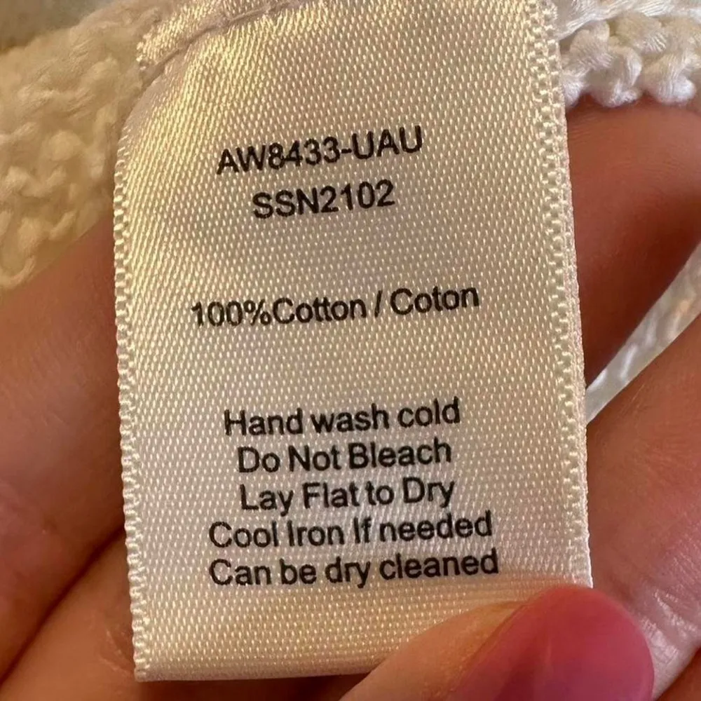 ATM Anthony Thomas Melillo Off White Cotton Tape‎ Wide V - Image 8