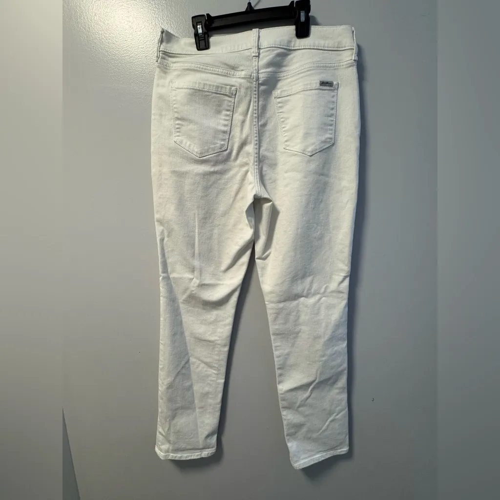 Eddie Bauer Women's White Ankle Jeans 10 - Image 2