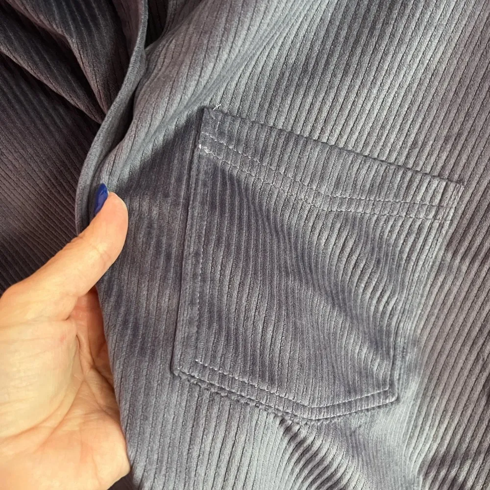 True Craft Purple soft faux suede oversized shacket shirt size M - Image 3