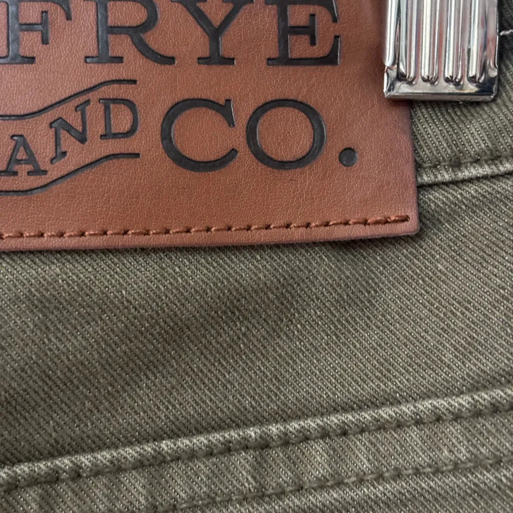 FRYE AND CO. Brown Leather Patch on Olive Fabric bundle 3 jeans 👖 Orange Size 10 - Image 9