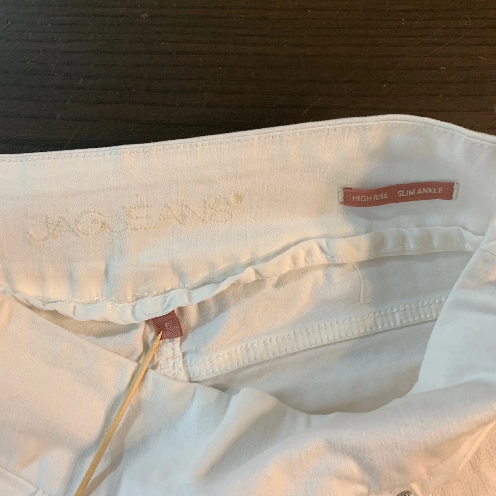 JAG Jeans Womens 6 High Rise Slim Ankle White Denim Jeans Resortwear Vacation - Image 4