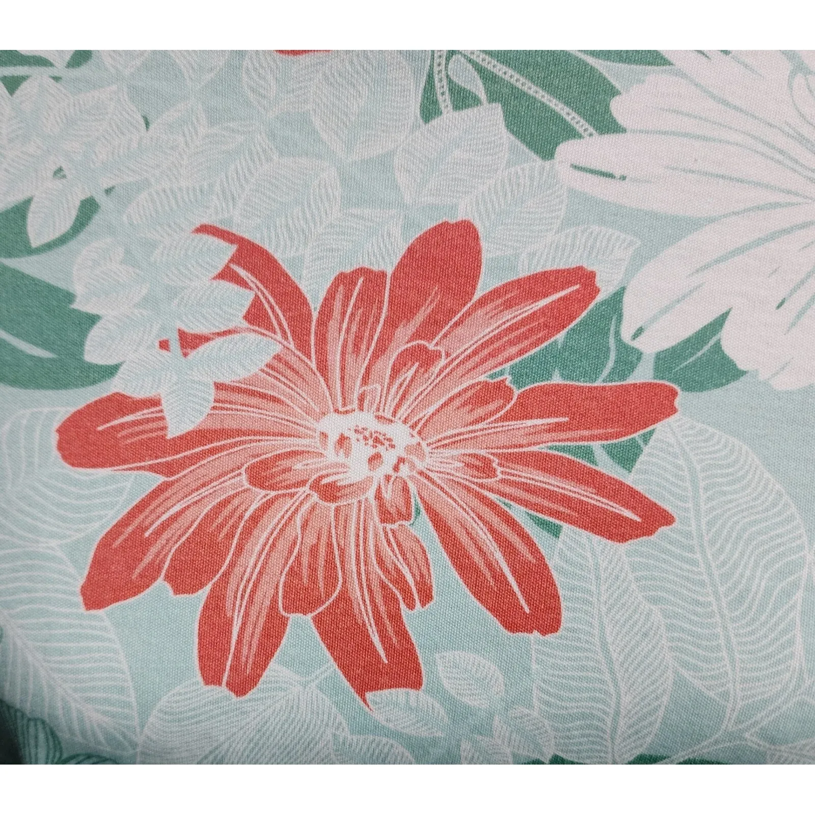 Lands' End Floral‎ Print Knit T-Shirt Dress Casual Comfy Womens Size XL - Image 2