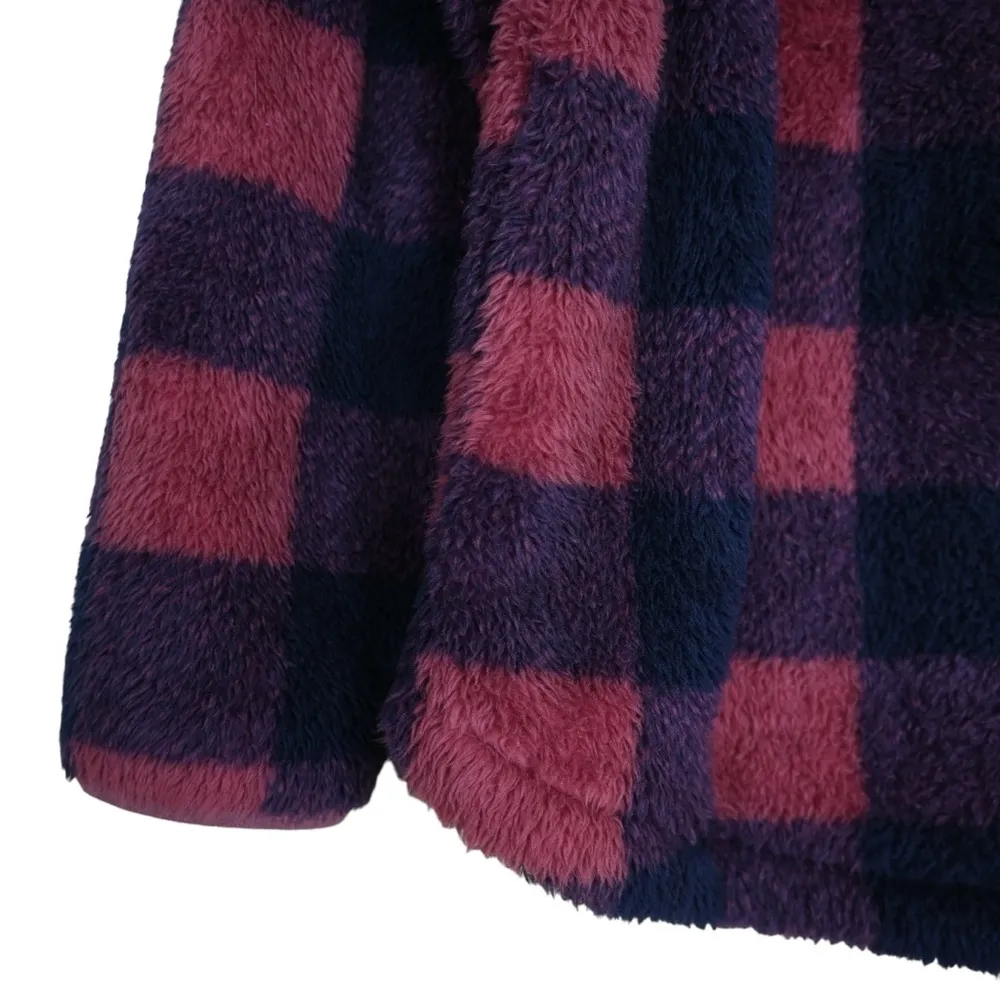 Simply Southern 1/2 Snap Front Quilted Sherpa Pullover Womens L - Image 10