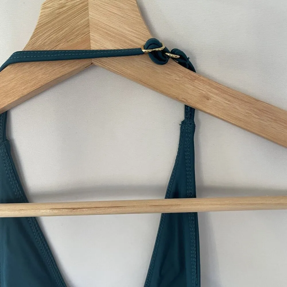 Summersalt turquoise green one piece swimsuit halter neckline women's size 4 - Image 6