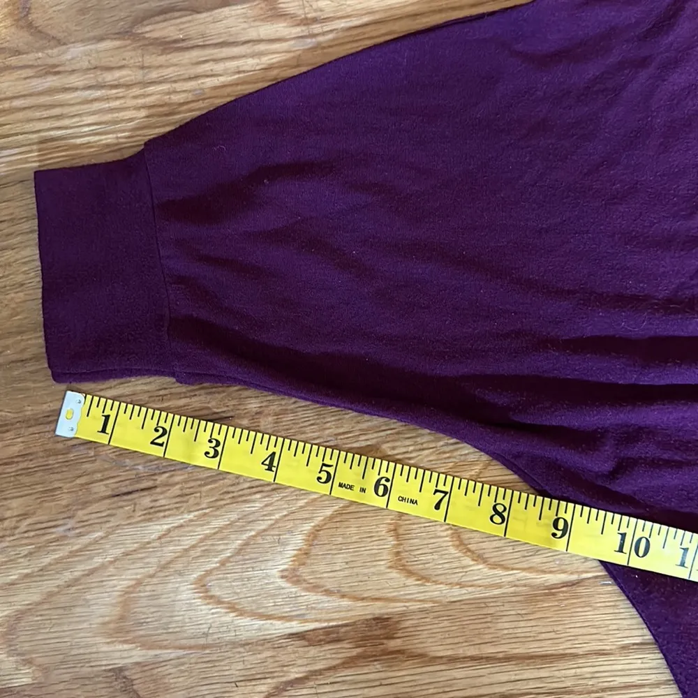 Freeloader Purple Maroon Oversized Draped Off One Shoulder Top Womens Large - Image 9