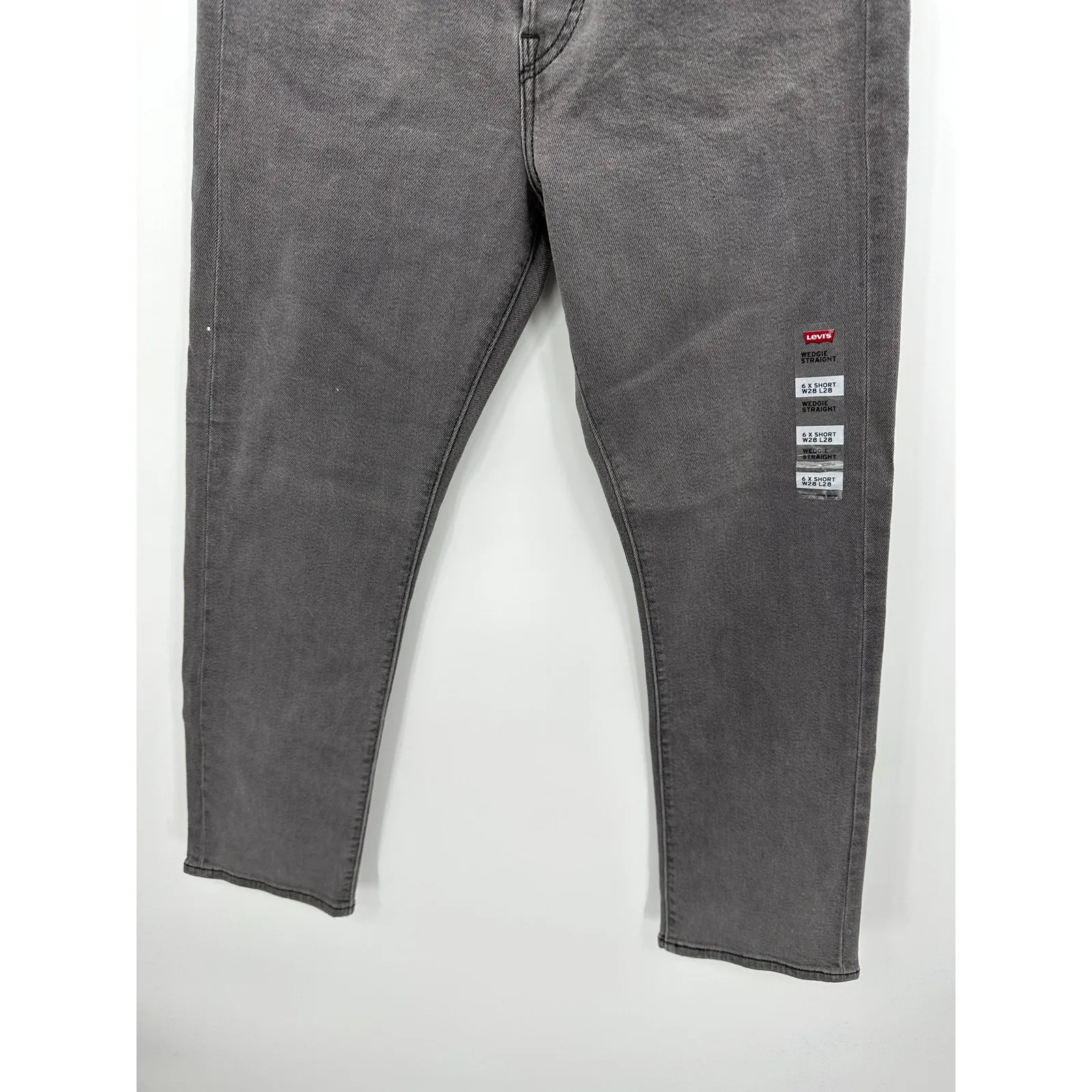 Levi's Womens Jeans 26 NWT Gray Cosmic Comet Wedgie Straight Fit Denim Cropped - Image 4