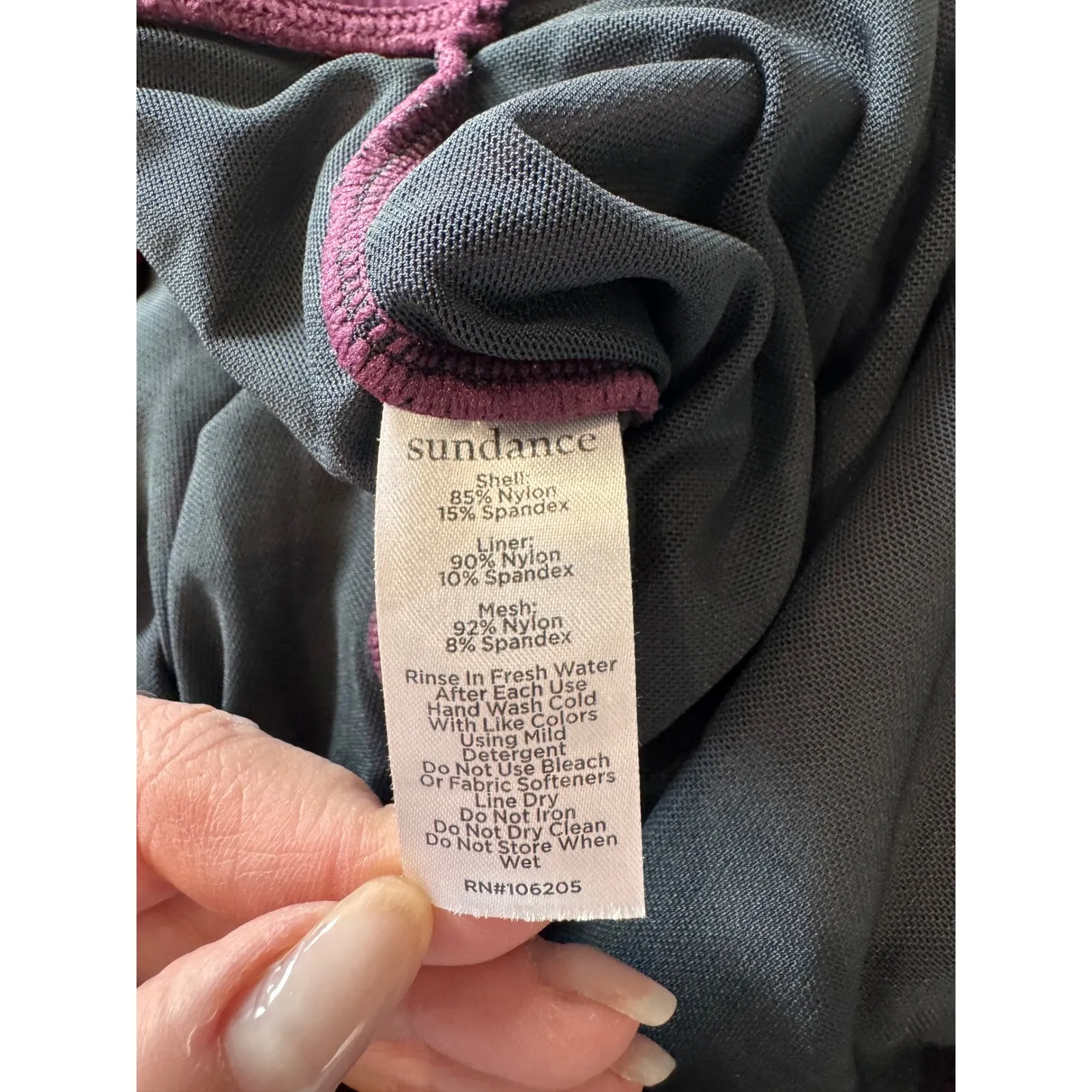 Sundance Ruched One Piece Swimsuit Womens‎ XL Purple Tummy Control Bust Support - Image 6